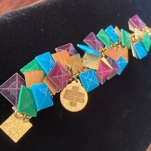 Vintage  St. Patrick’s Day Medal Charm Bracelet.